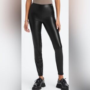 Fabletics Sleek Black Leatherette Leggings